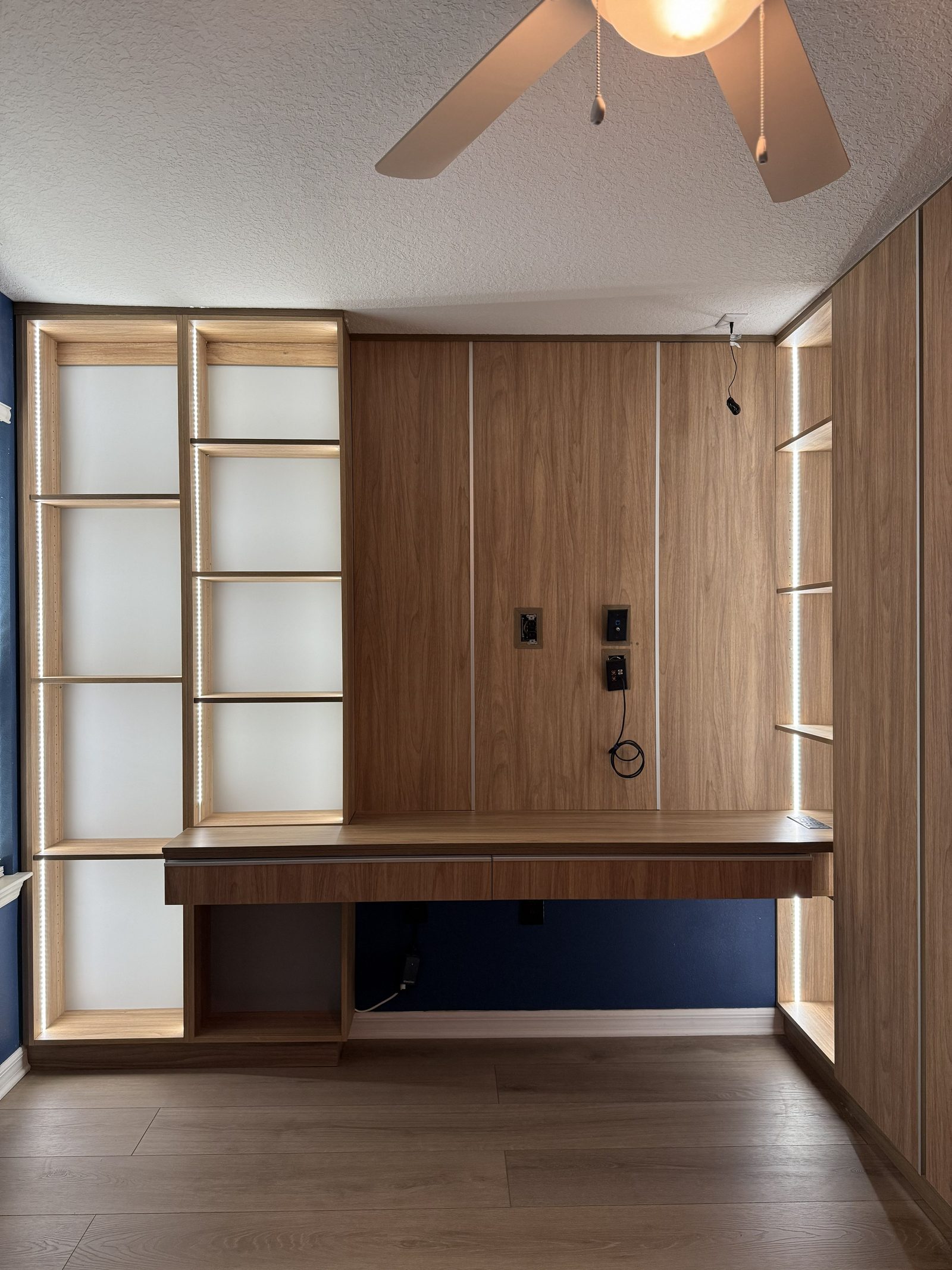 Walk-in closet with shoe storage