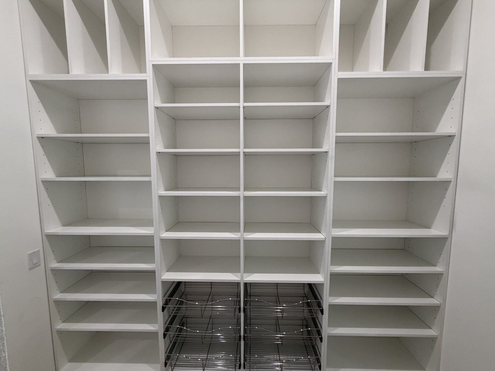 Custom home office with LED lighting